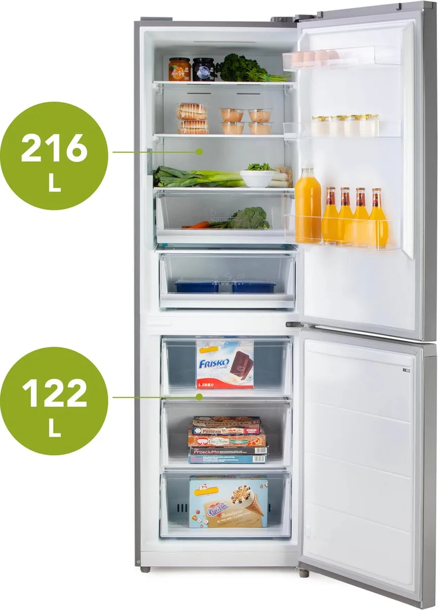 Domo DO91334C Koelvriescombinatie 338L - Inox