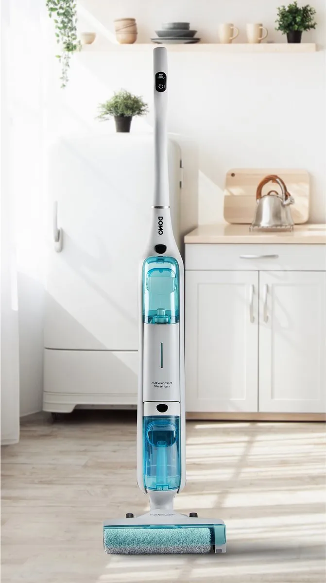 Domo DO253SW Elektrische Dweil - 21,9V - 35 min - Wit/Blauw