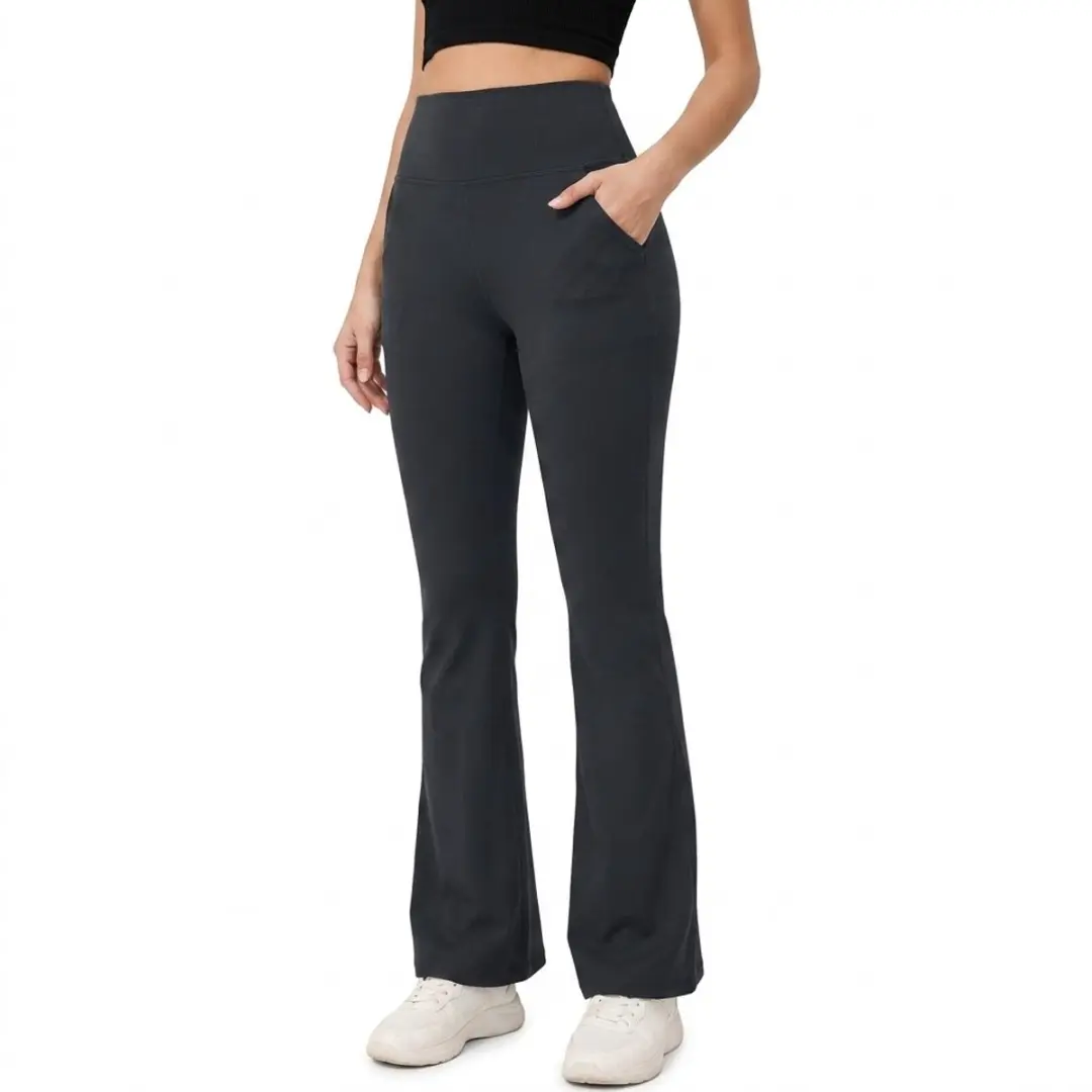 NuveX Donkerblauwe Hoge Taille Flare Fitnessbroek L