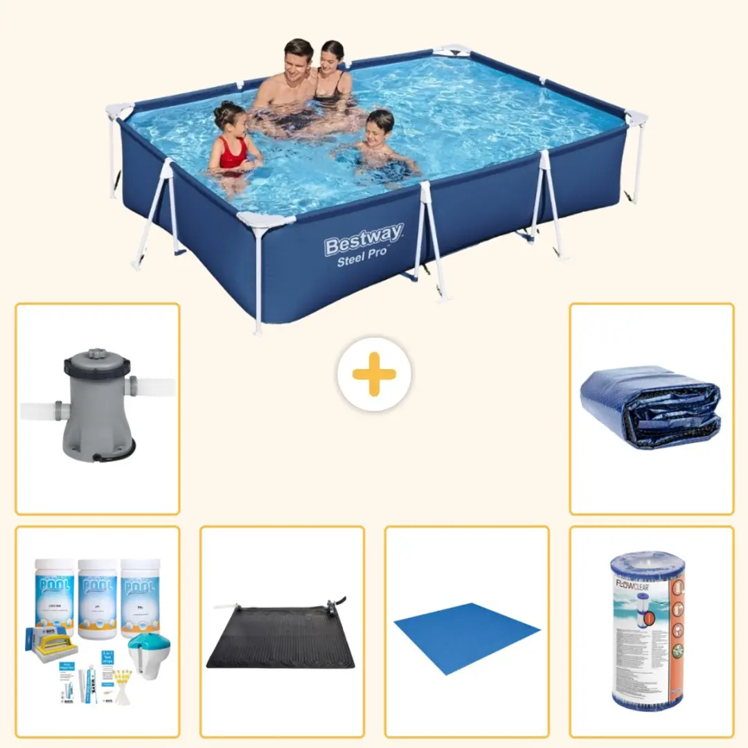 Bestway Steel Pro Zwembad 300x201x66cm Blauw