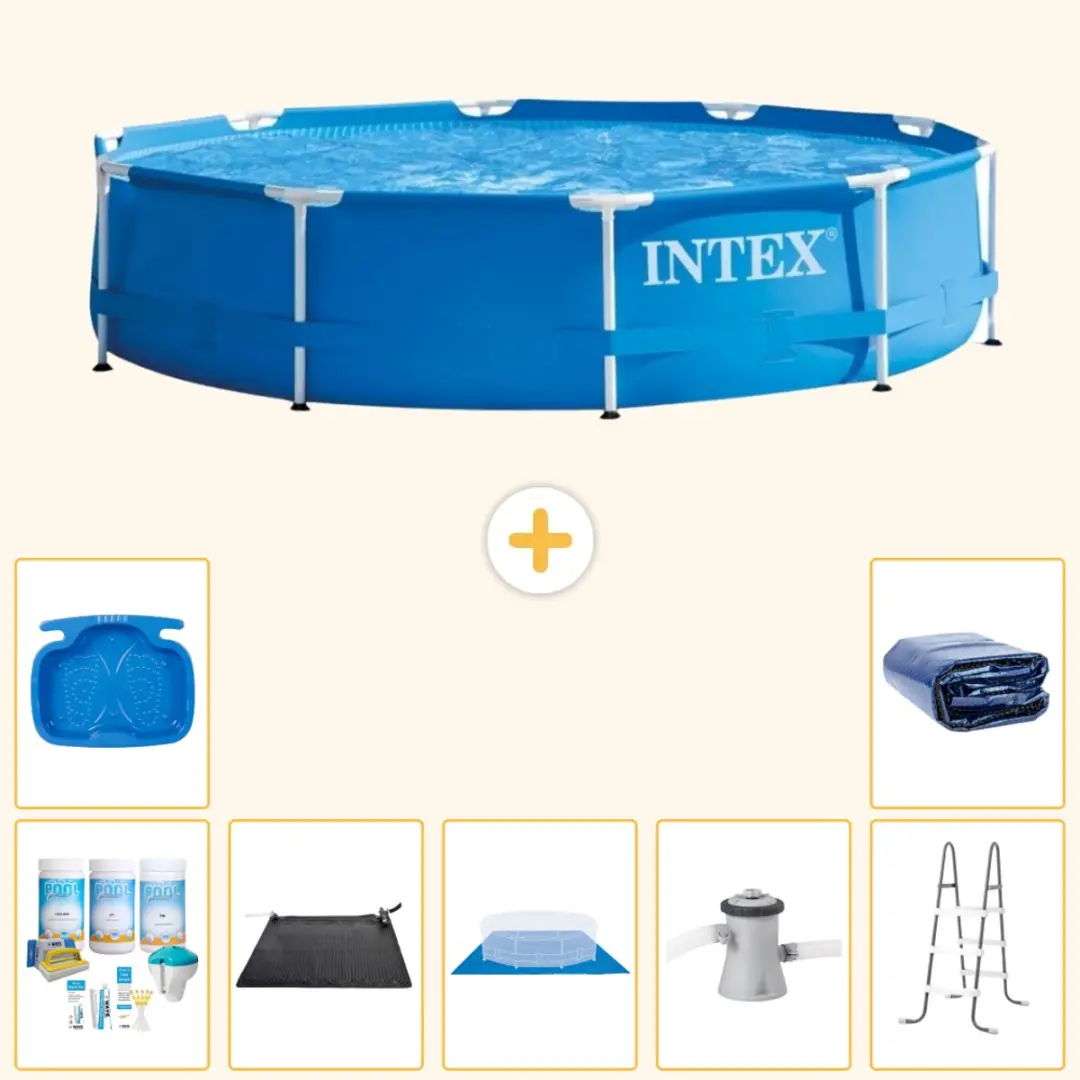 Intex 28200NP-Blauw Rond Frame Zwembad 305x76cm