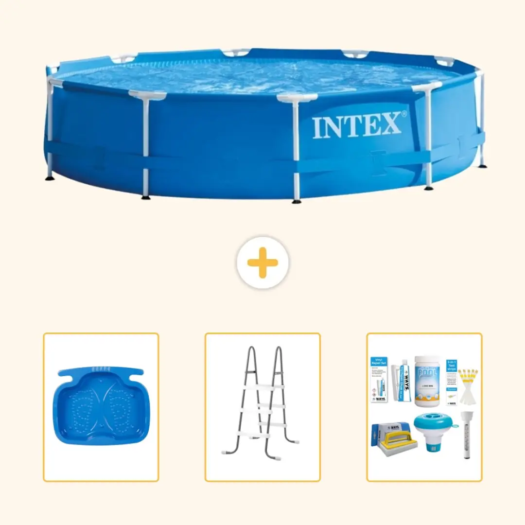 Intex 28200NP-Blauw Rond Frame Zwembad 305x76cm