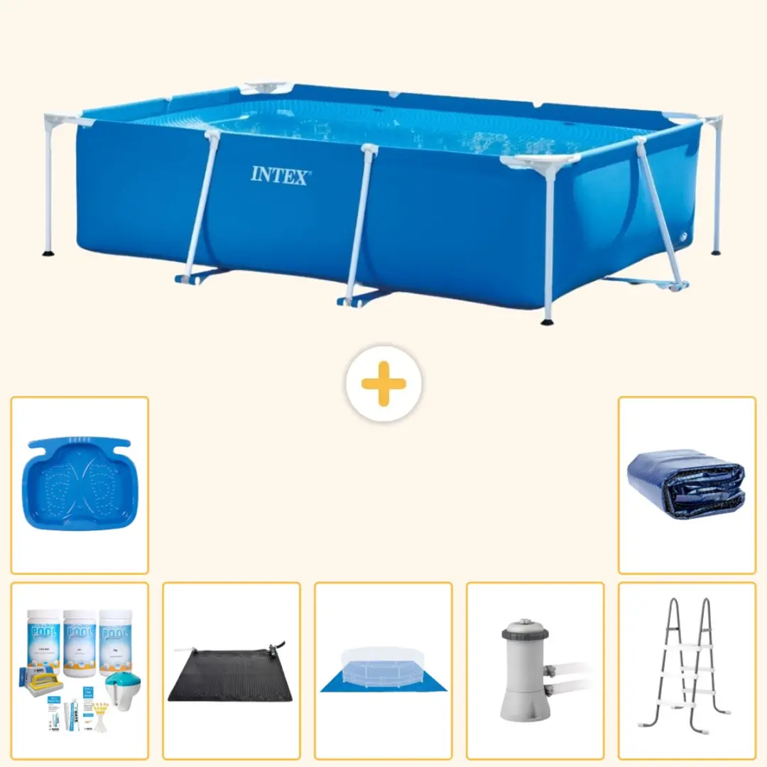Intex Rechthoekig Frame Zwembad 300x200x75cm Blauw