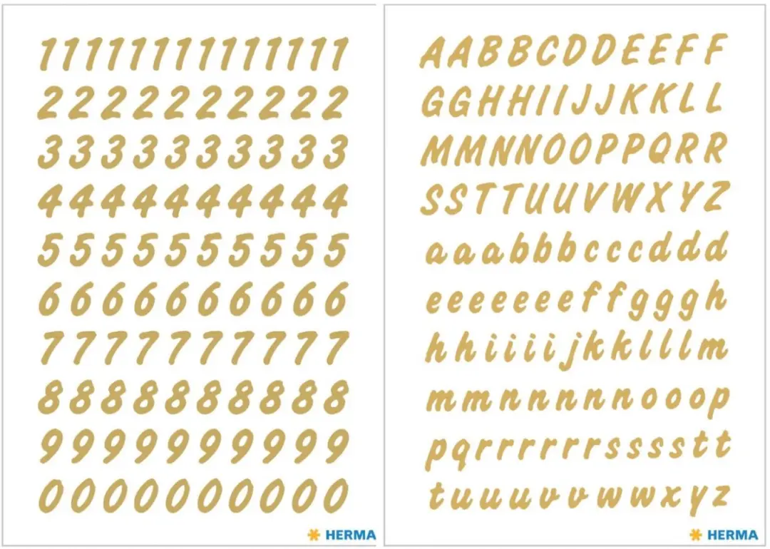 Herma Stickerletters Goud 8mm - 8 Vellen