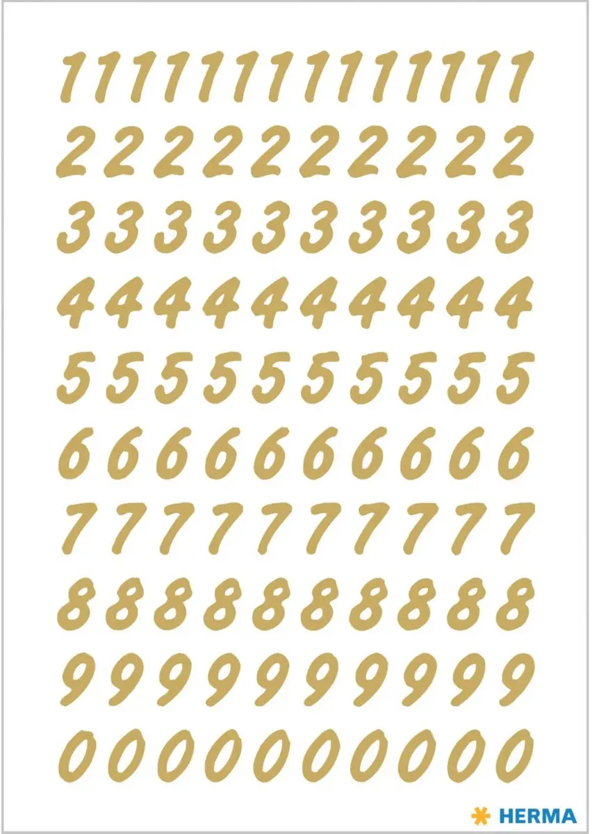 Herma Stickerletters Goud 8mm - 8 Vellen