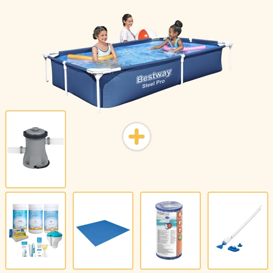 Bestway Steel Pro Zwembad 221x150x43cm Blauw