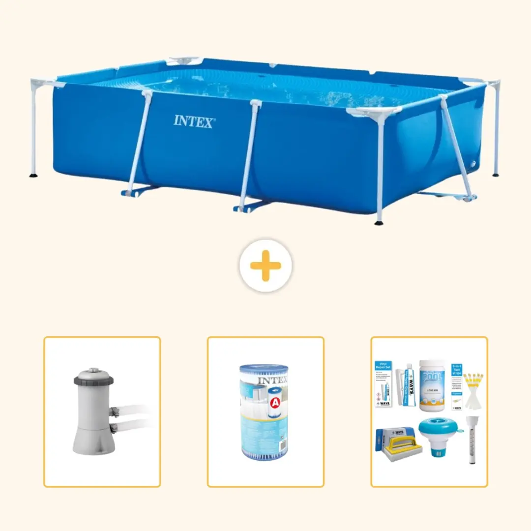 Intex Rechthoekig Frame Zwembad 300x200x75cm