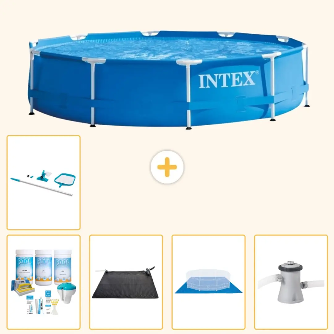 Intex 28200NP-Blauw Rond Frame Zwembad 305x76cm