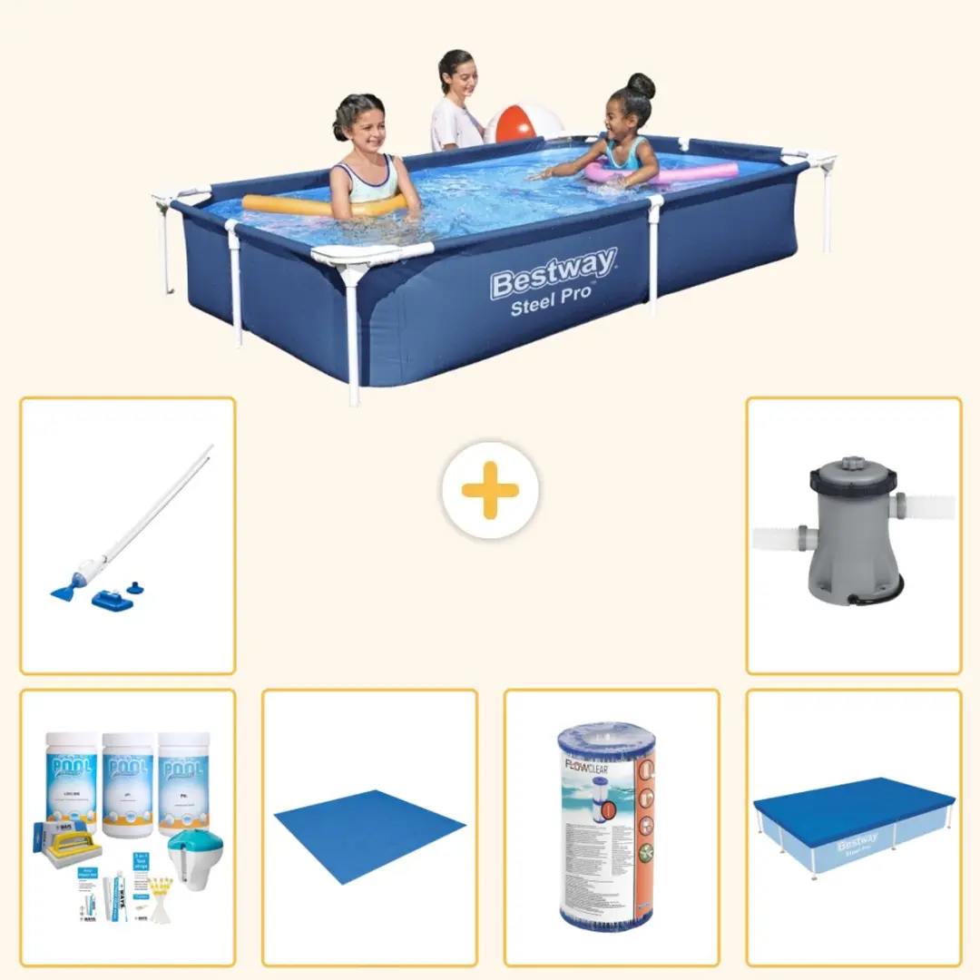 Bestway Steel Pro Zwembad 221x150cm Blauw