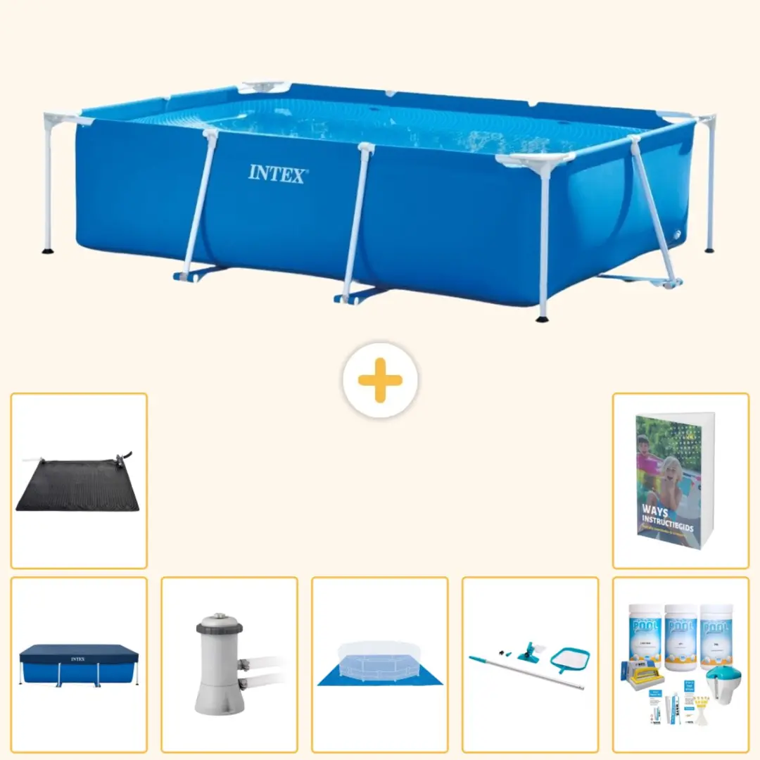 Intex Rechthoekig Frame Zwembad 300x200x75cm