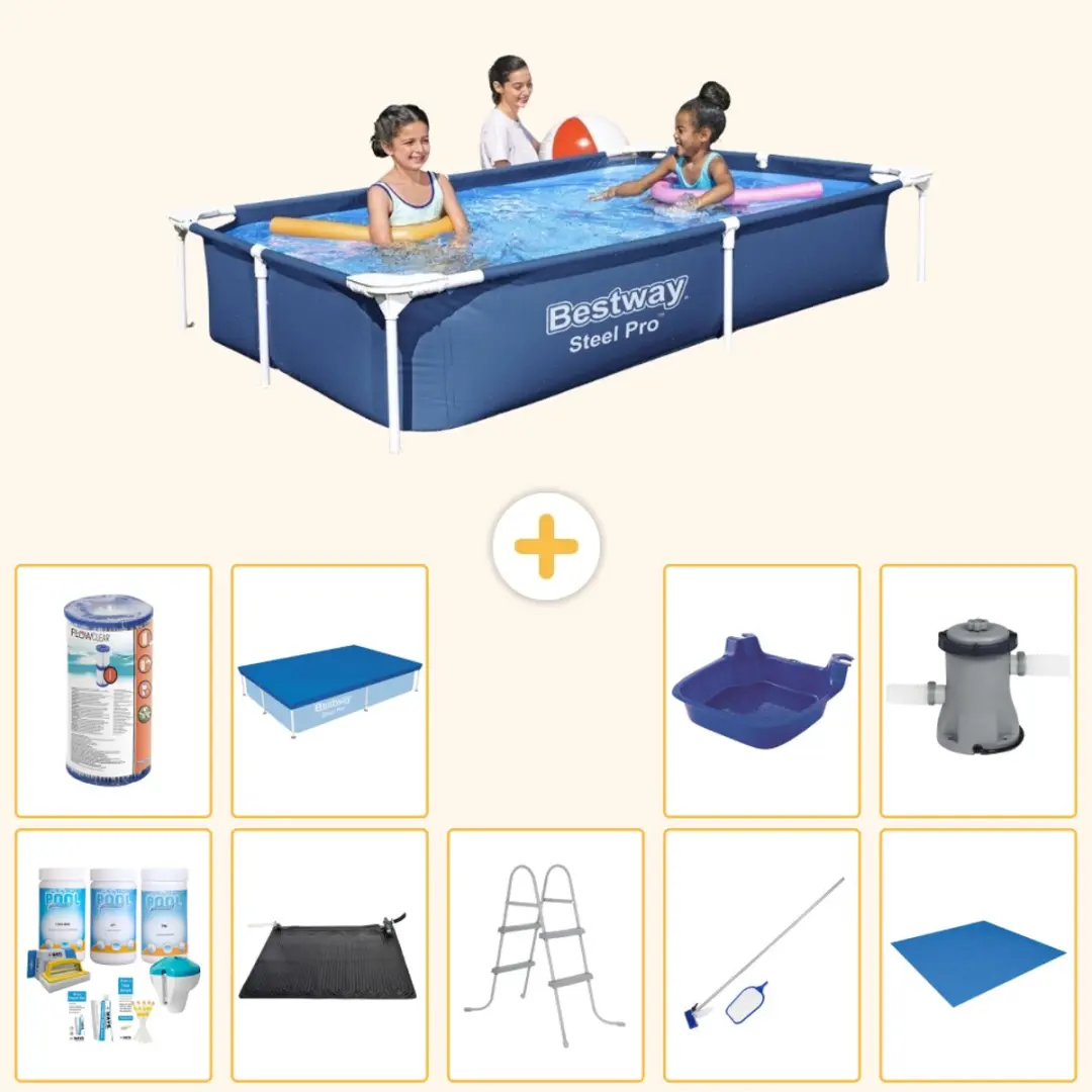 Bestway Steel Pro Zwembad 221x150x43cm Blauw