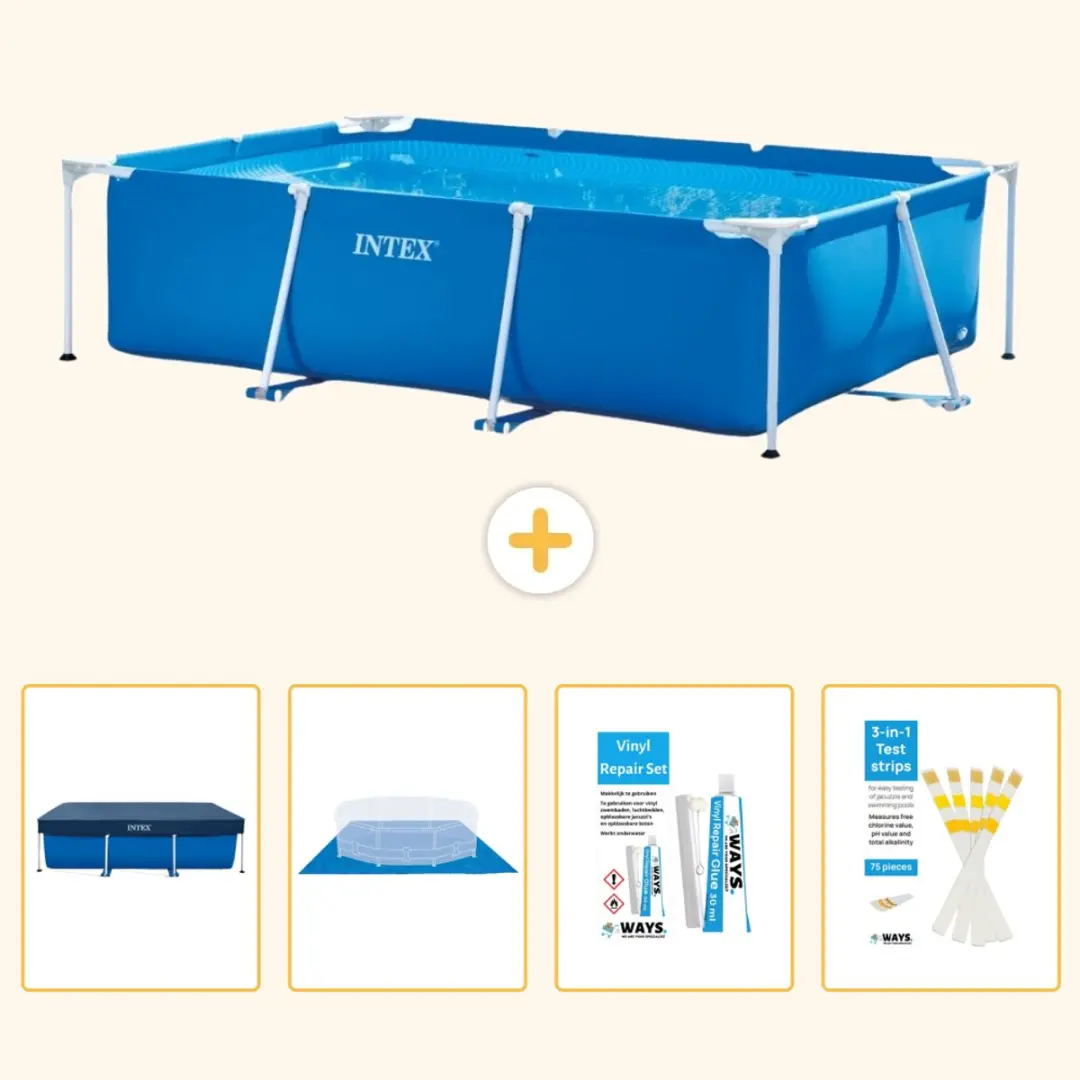 Intex Rechthoekig Frame Zwembad 300x200x75cm