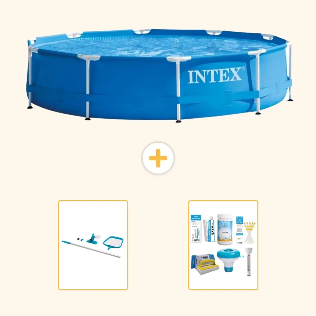 Intex 28200NP-Blauw Rond Frame Zwembad 305x76cm
