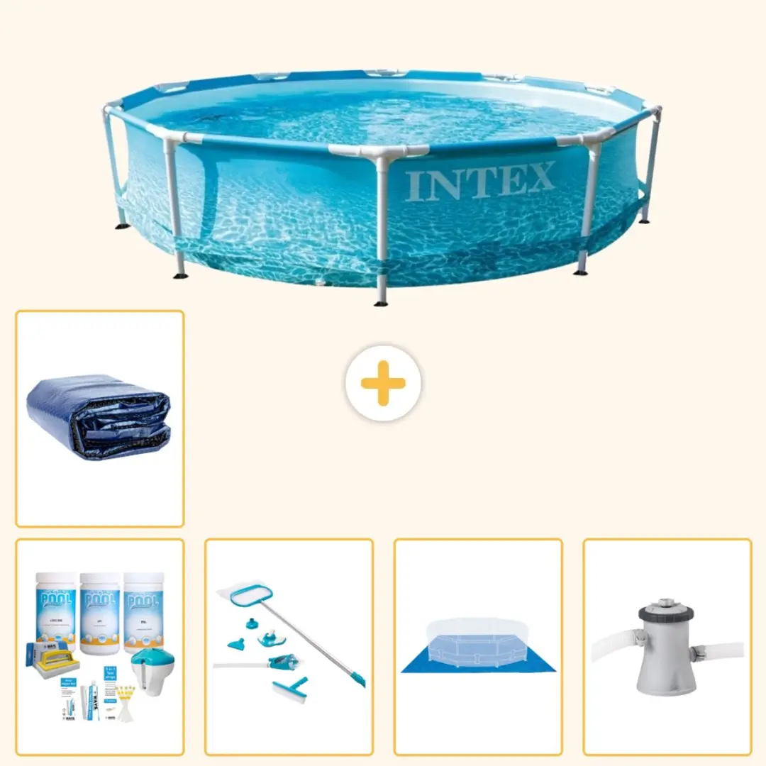 Intex 28206NP Blauw Rond Frame Zwembad 305x76cm