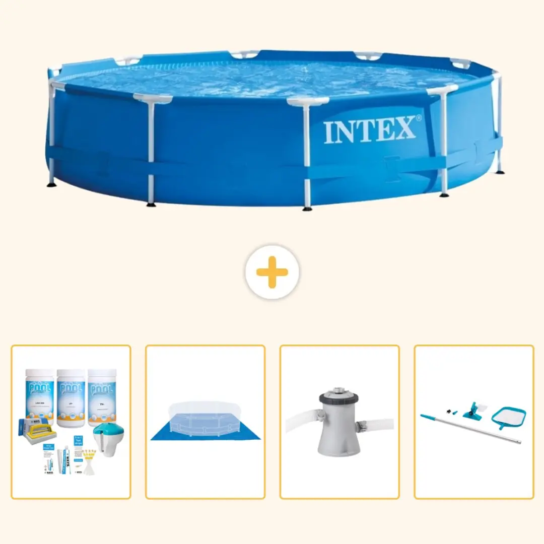Intex 28200NP-Blauw Rond Frame Zwembad 305x76cm