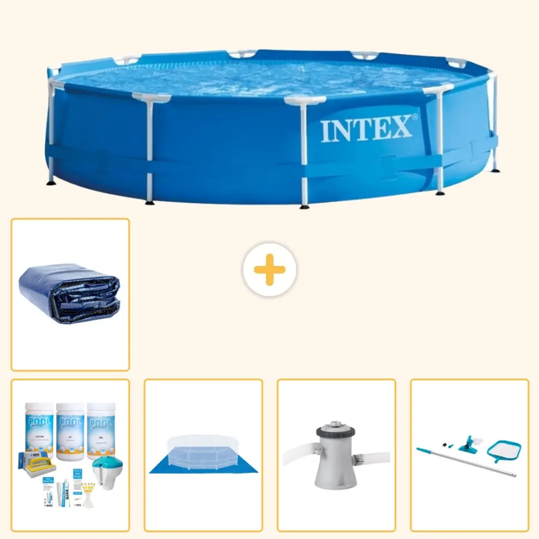 Intex 28200NP-Blauw Rond Frame Zwembad 305x76cm
