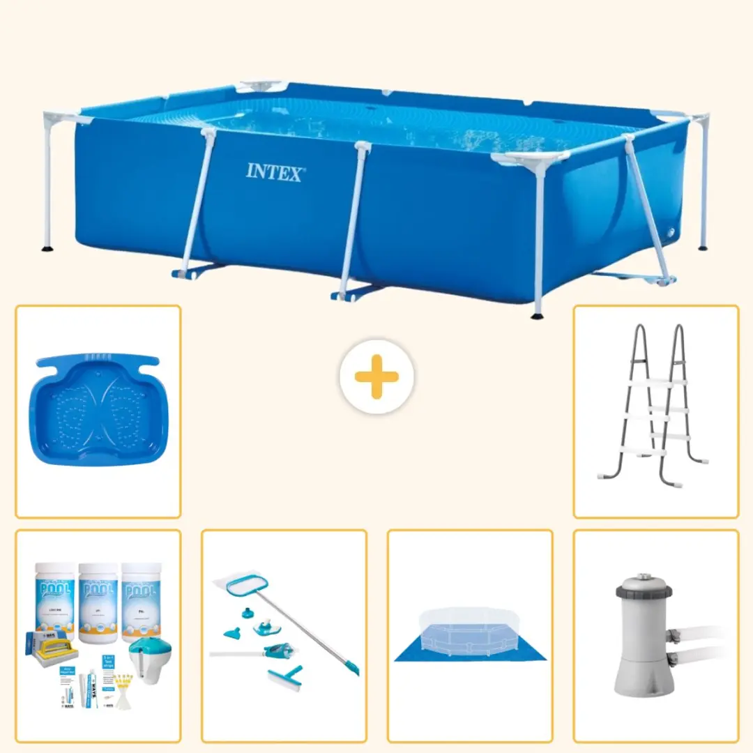 Intex Rechthoekig Frame Zwembad 300x200x75cm