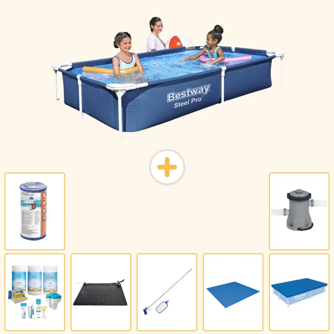 Bestway Steel Pro Zwembad 221x150x43cm Blauw