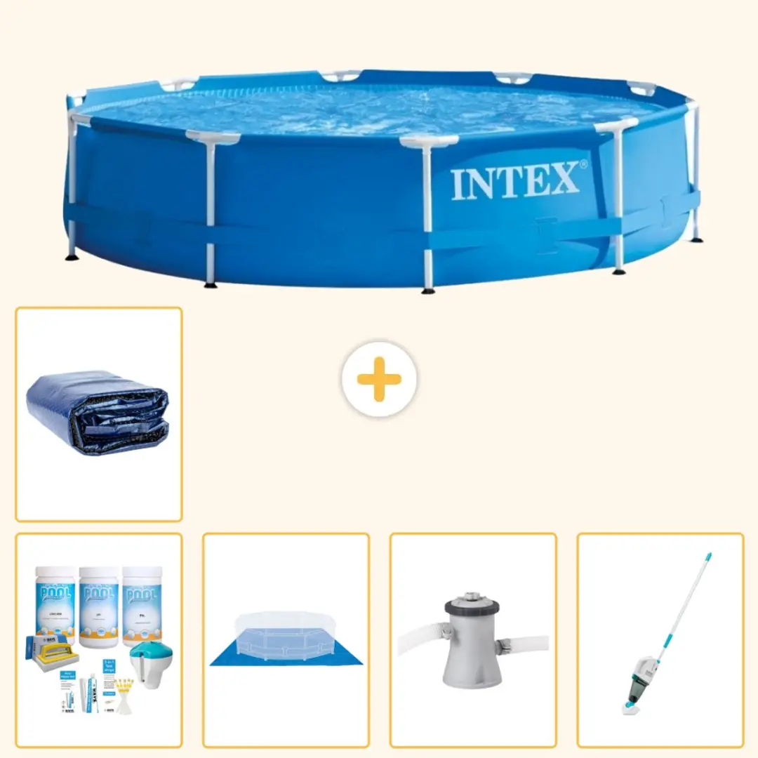 Intex 28200NP-Blauw Rond Frame Zwembad 305x76cm