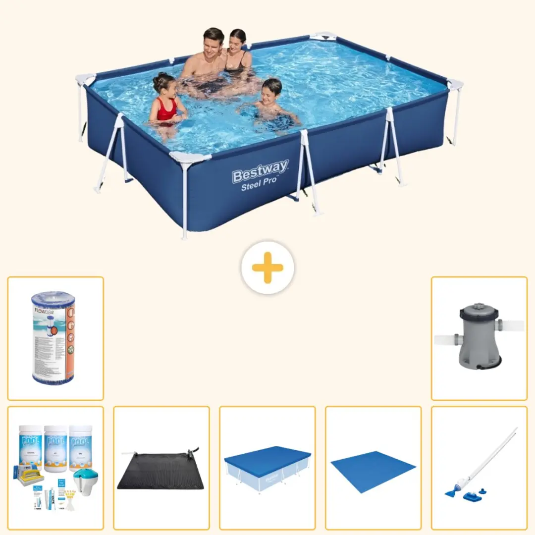 Bestway Steel Pro Zwembad 300x201x66cm Blauw