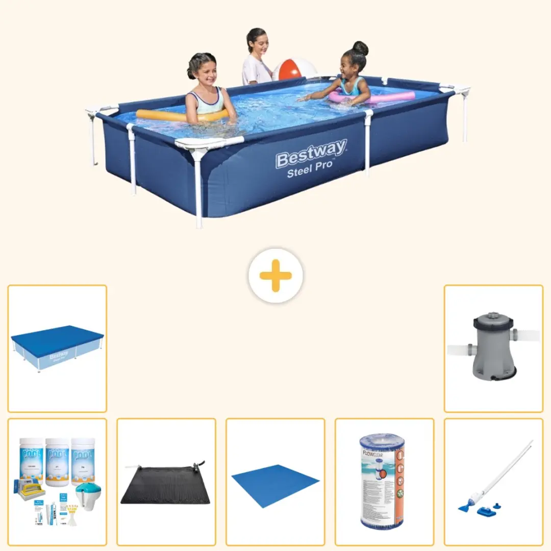 Bestway Steel Pro Zwembad 221x150x43cm Blauw