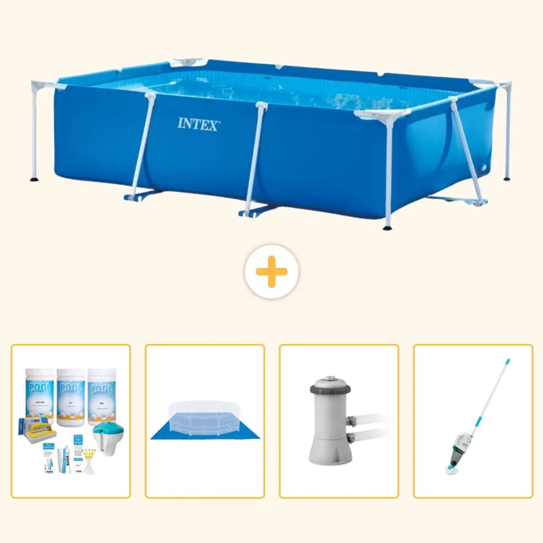 Intex Rechthoekig Frame Zwembad 300x200x75cm Blauw