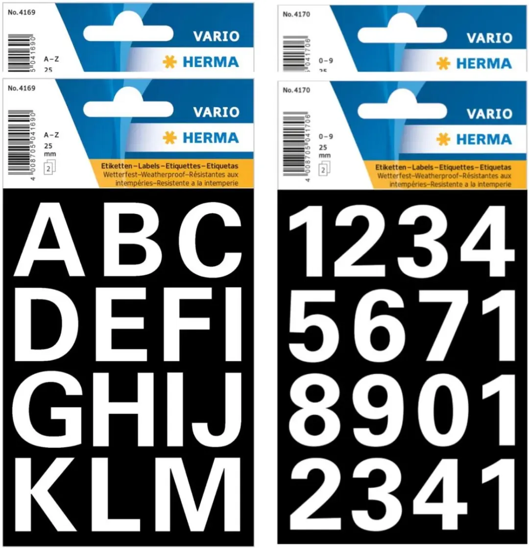 Herma Stickerletters & Cijfers 25mm Wit