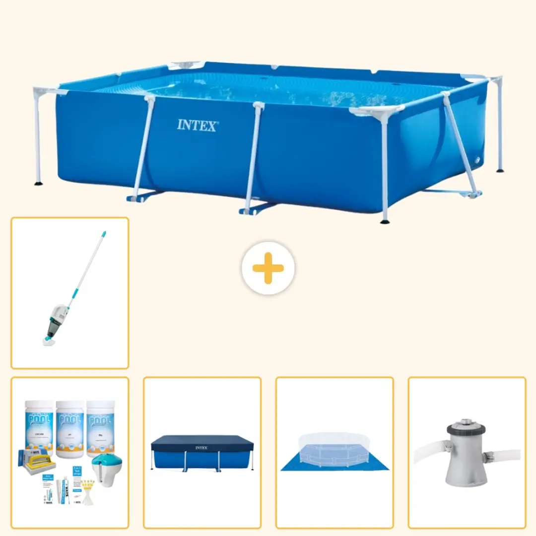 Intex Rechthoekig Frame Zwembad 220x150x60cm Blauw