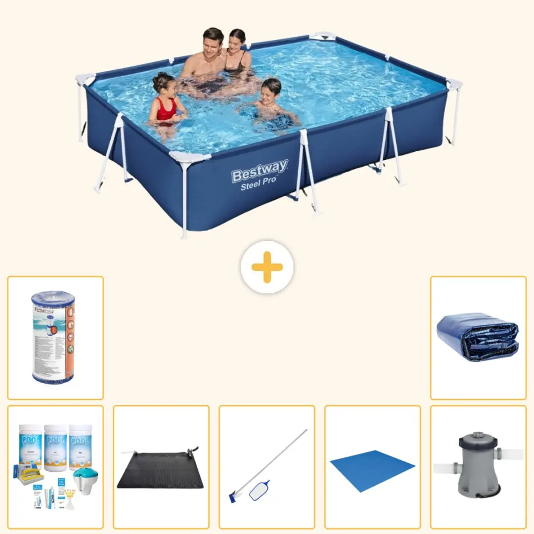 Bestway Steel Pro Zwembad 300x201x66cm Blauw
