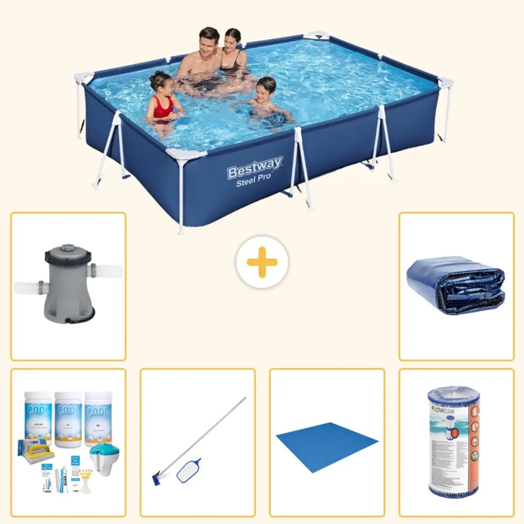Bestway Steel Pro Zwembad 300x201x66cm Blauw