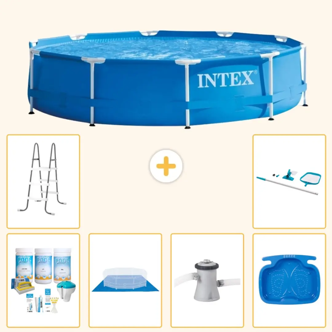 Intex 28200NP-Blauw Rond Frame Zwembad 305x76cm