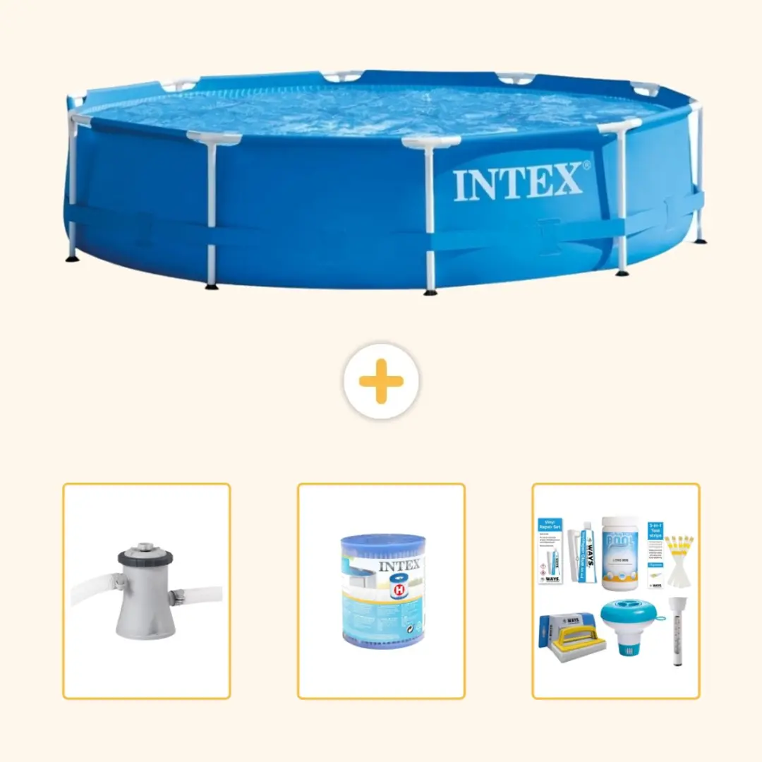 Intex 28200NP-Blauw Rond Frame Zwembad 305x76cm