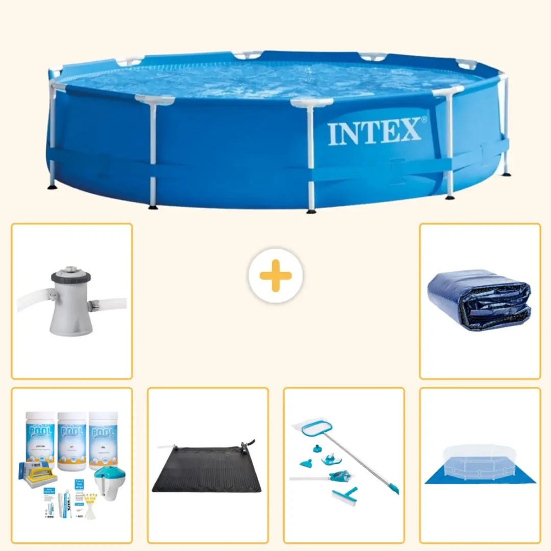 Intex 28200NP-Blauw Rond Frame Zwembad 305x76cm