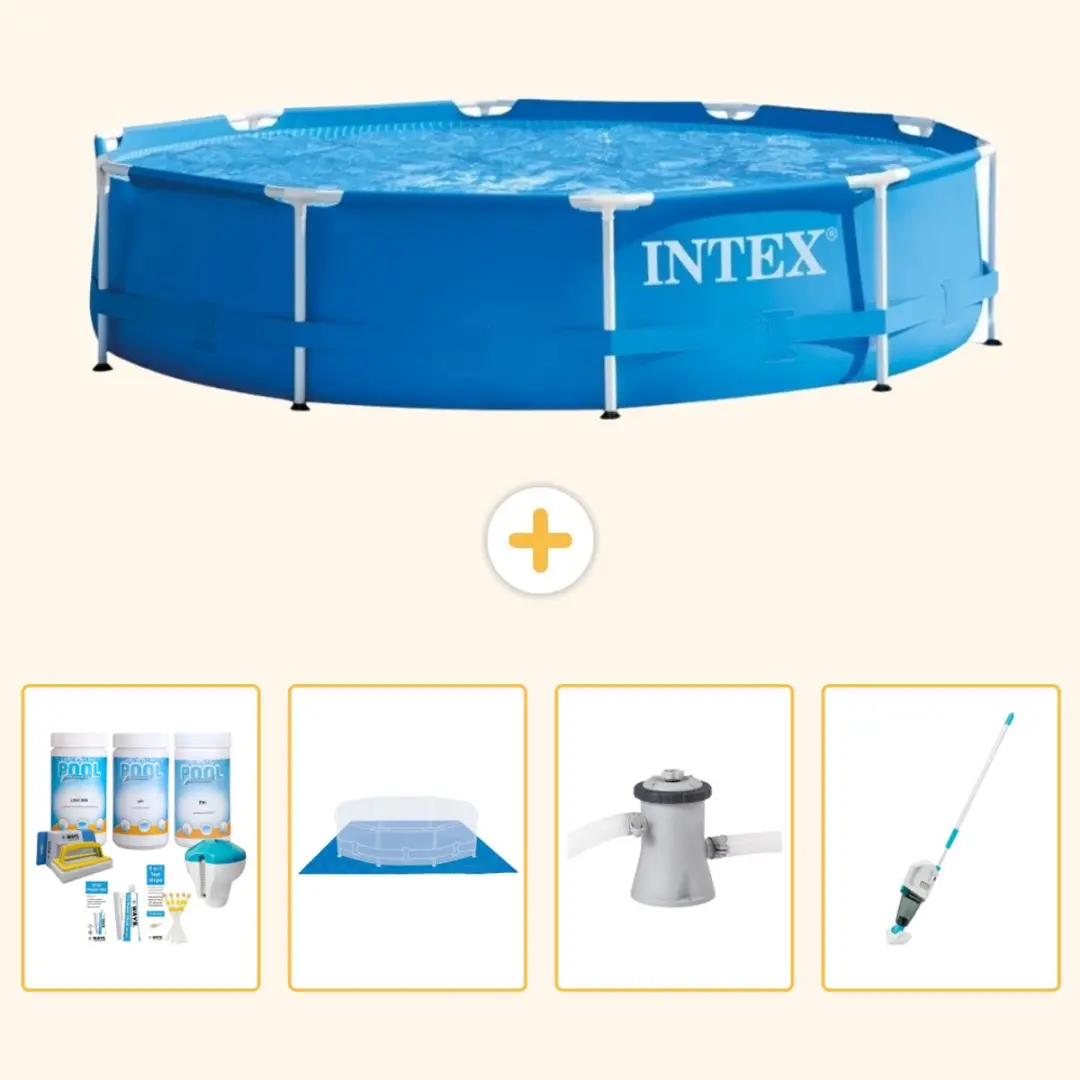 Intex 28200NP-Blauw Rond Frame Zwembad 305x76cm