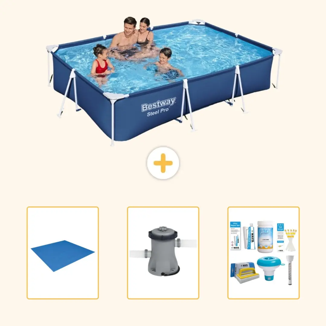 Bestway Steel Pro Zwembad 300x201x66cm Blauw