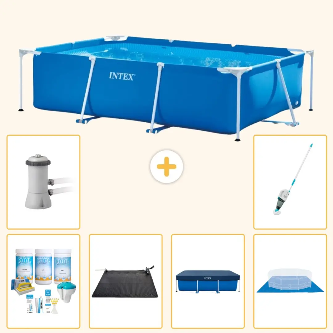 Intex Rechthoekig Frame Zwembad 300x200x75cm Blauw