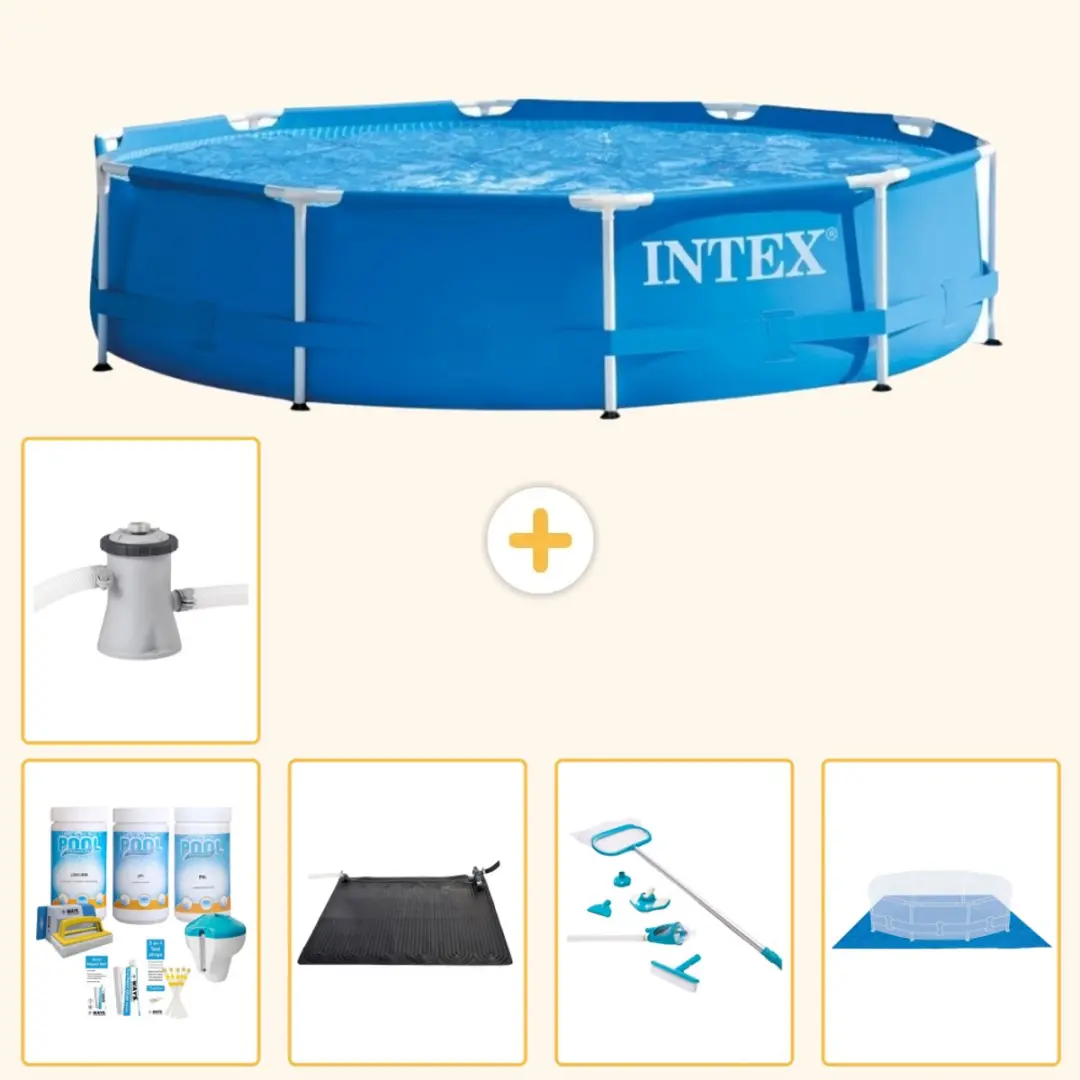 Intex 28200NP-Blauw Rond Frame Zwembad 305x76cm