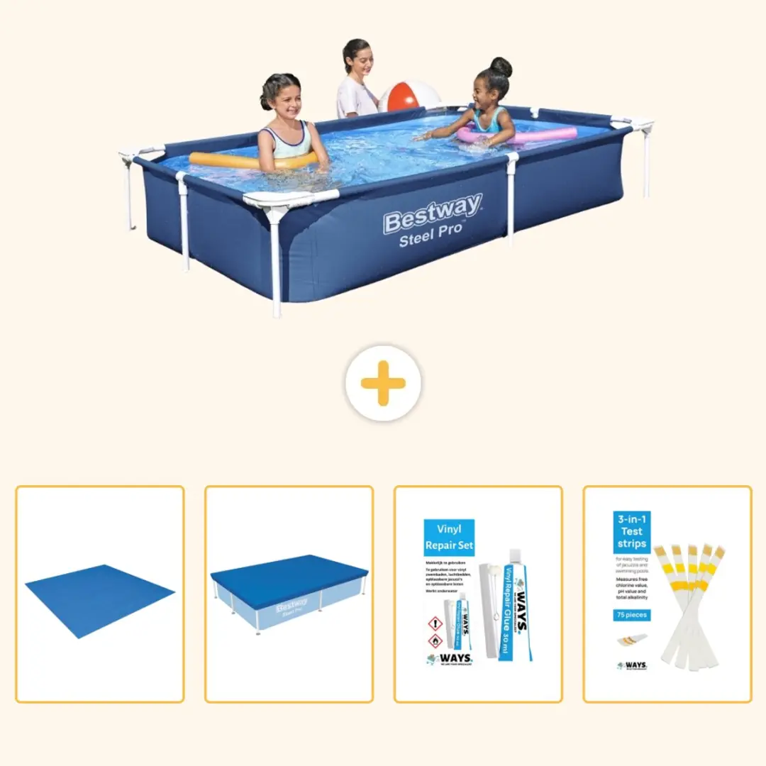 Bestway Steel Pro Zwembad 221x150x43cm Blauw
