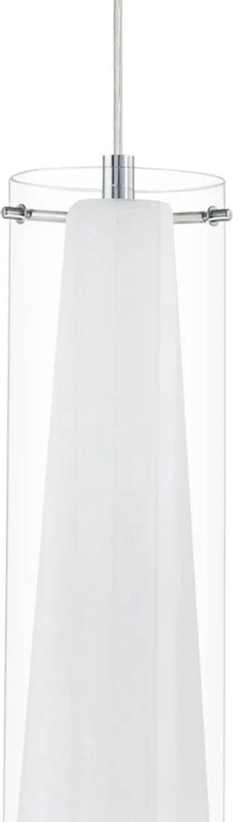 Eglo Pinto Hanglamp 5 Lichts - Chroom/Wit
