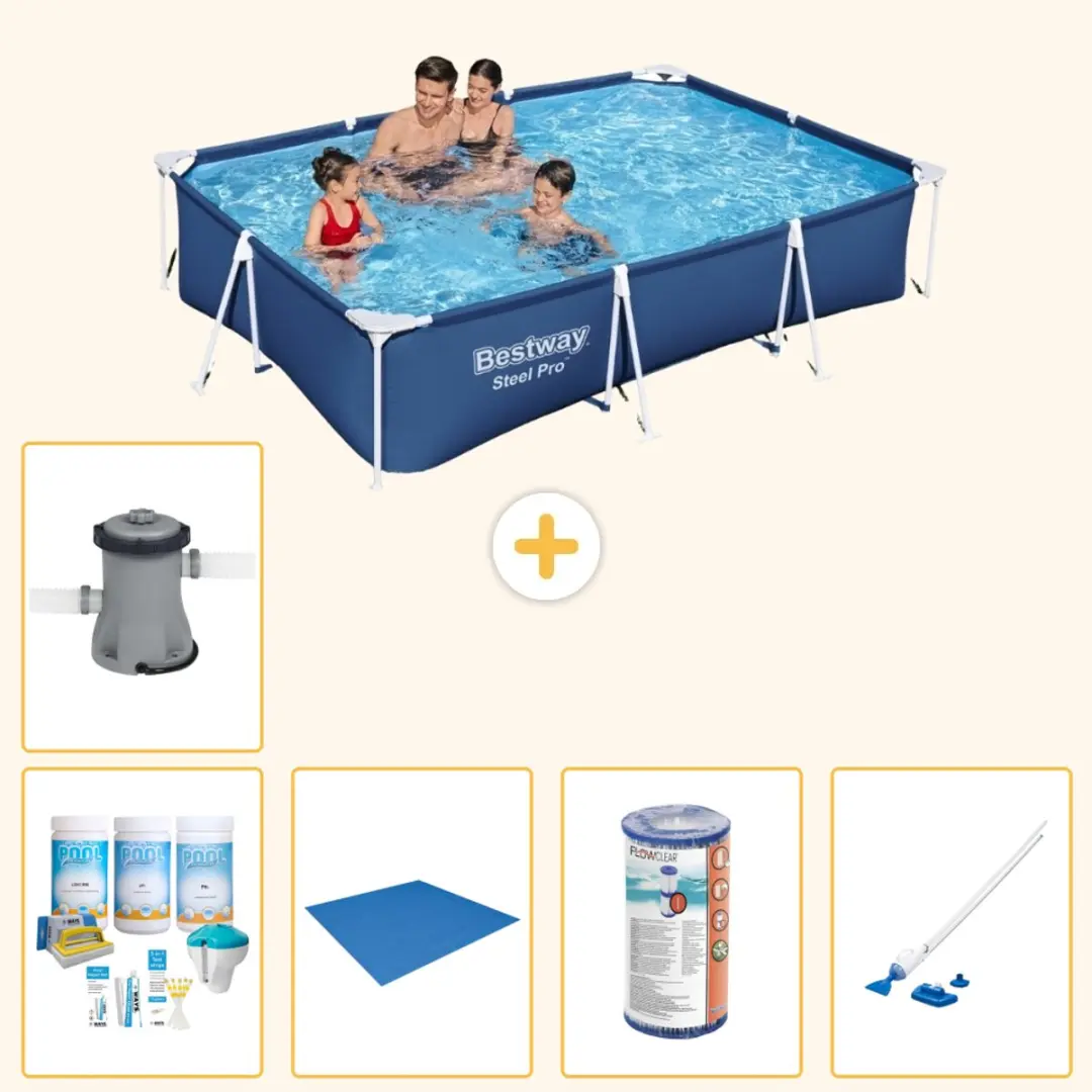 Bestway Steel Pro Zwembad 300x201x66cm Blauw