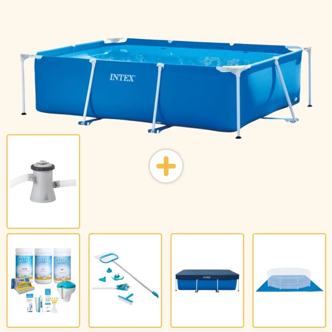 Intex Rechthoekig Frame Zwembad 220x150x60cm Blauw