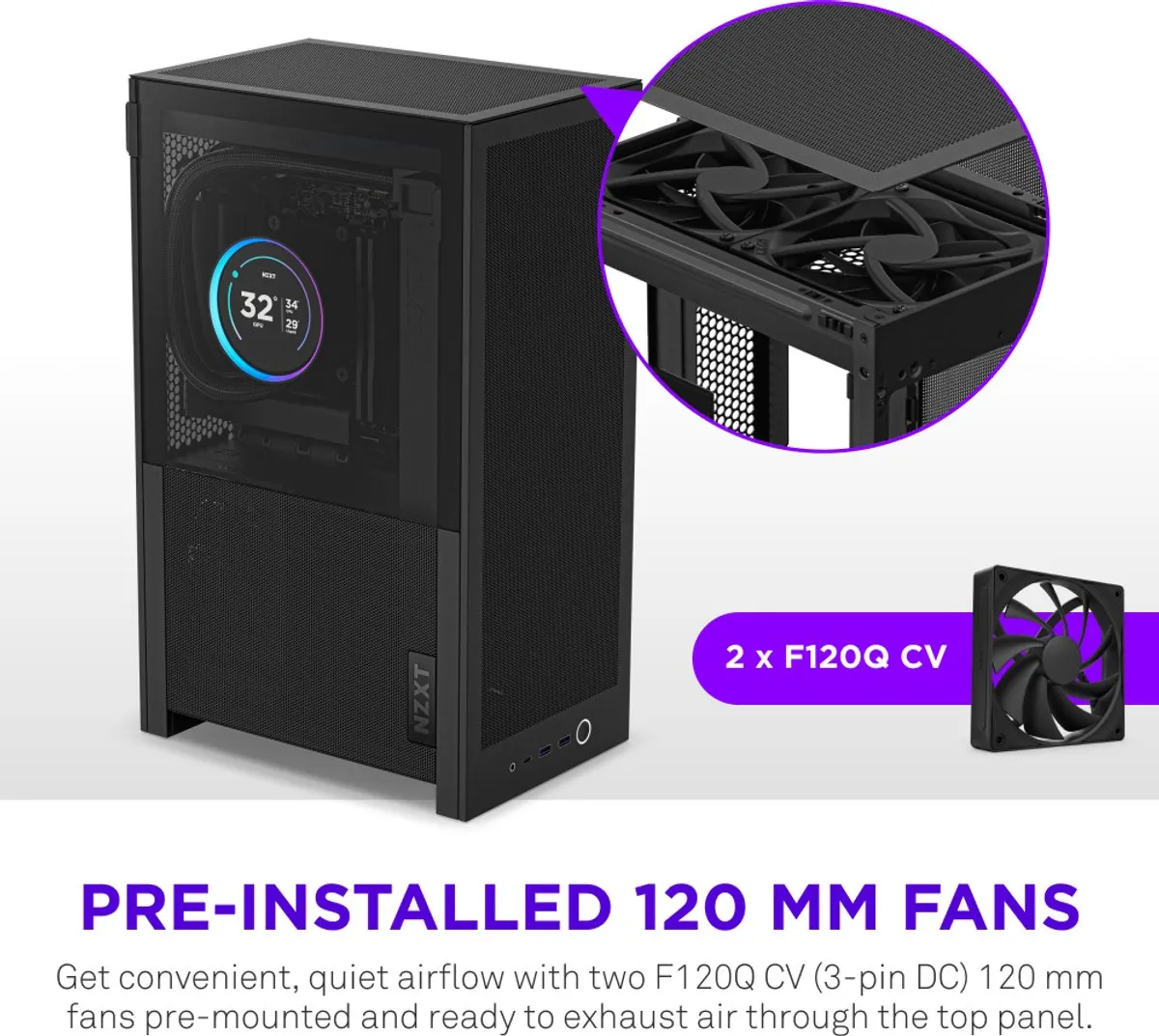 NZXT H2 Flow CI-H21FB-01 SFF Gehäuse - Zwart