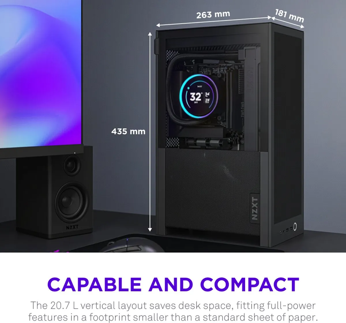 NZXT H2 Flow CI-H21FB-01 SFF Gehäuse - Zwart