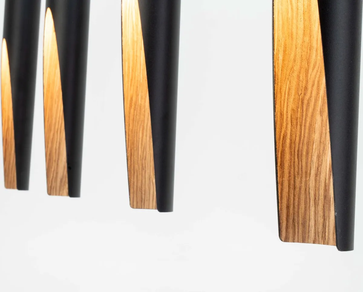 Eglo Barbotto Hanglamp GU10 - 4 Lichtpunten - Zwart/Bruin
