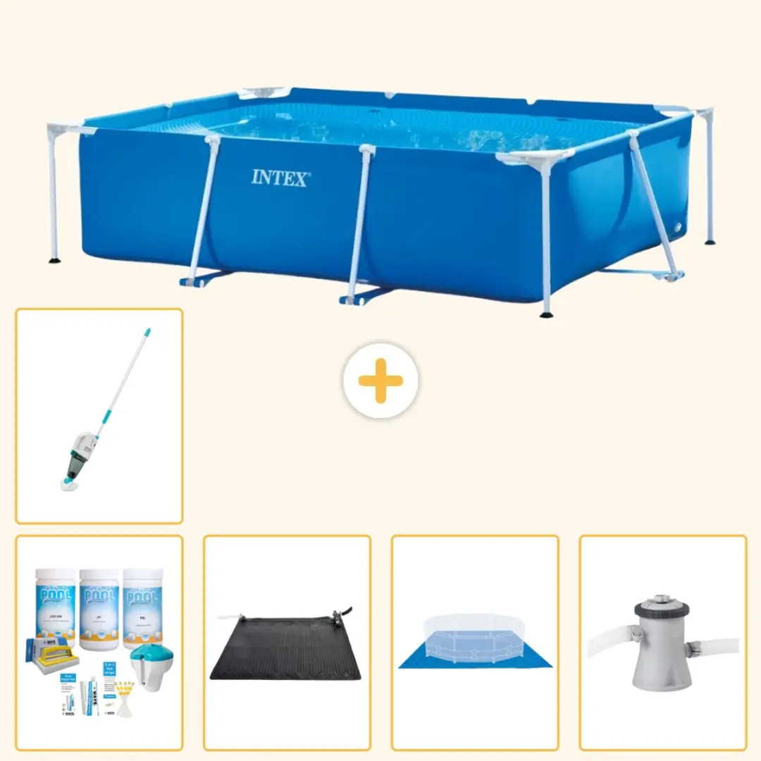 Intex Rechthoekig Frame Zwembad 220x150x60cm Blauw