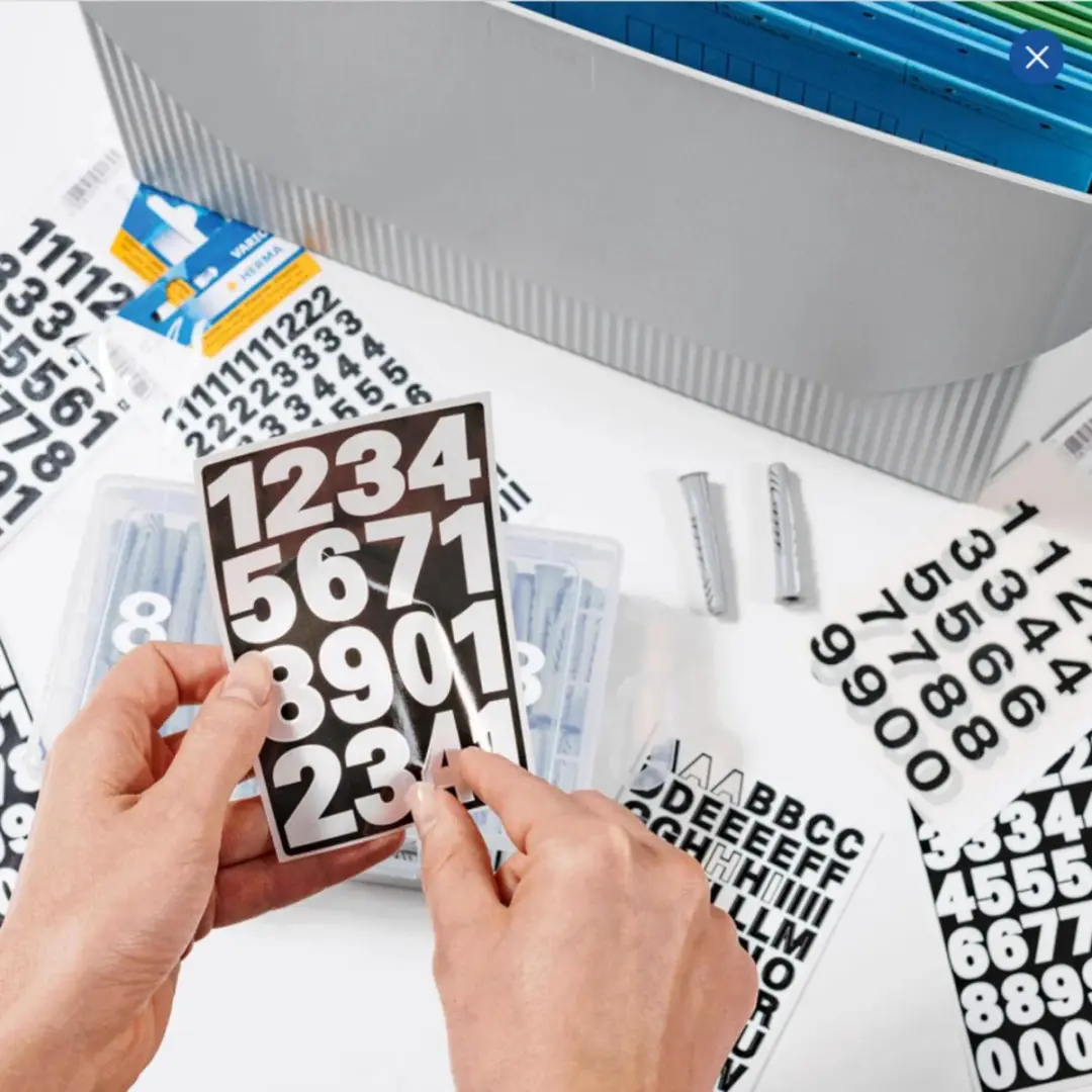 Herma Stickerletters & Cijfers 18mm - 12 Stuks (4x3) - Zwart - Watervast