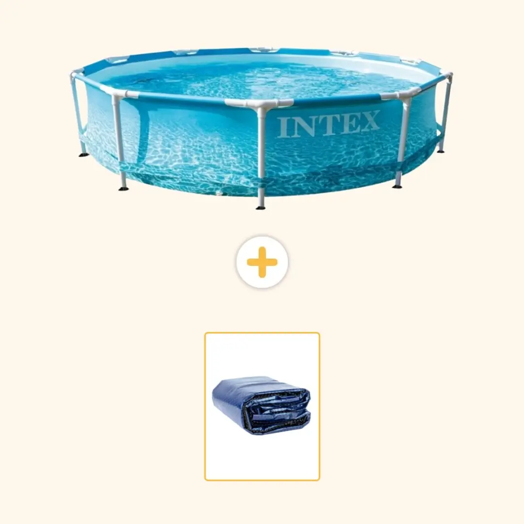 Intex 28206NP-Blauw Rond Frame Zwembad 305x76cm