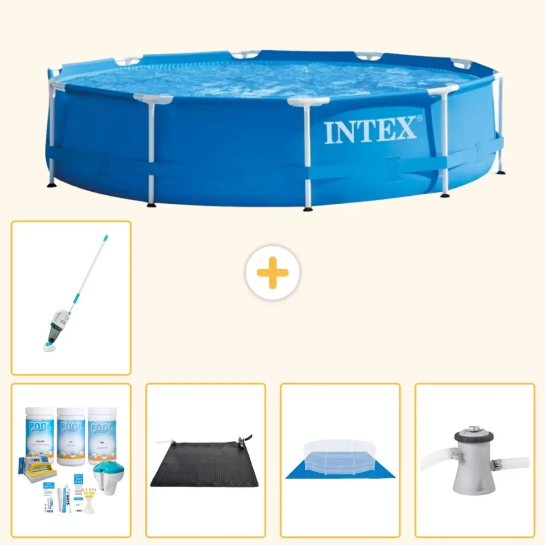 Intex 28200NP-Blauw Rond Frame Zwembad 305x76cm