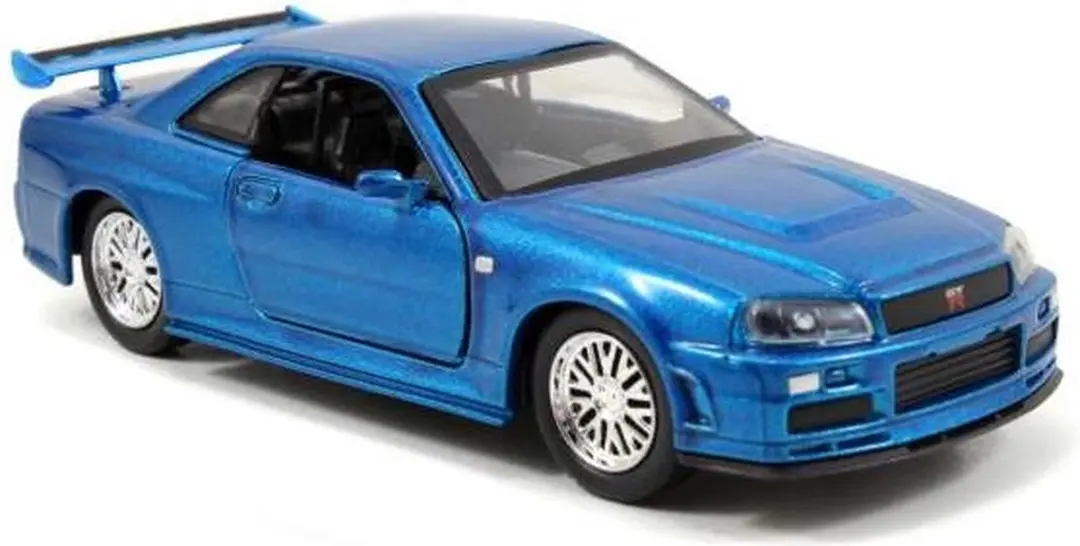 Jada Toys Brian's Nissan Skyline R34 GT-R 1:32 Modelauto - Blauw