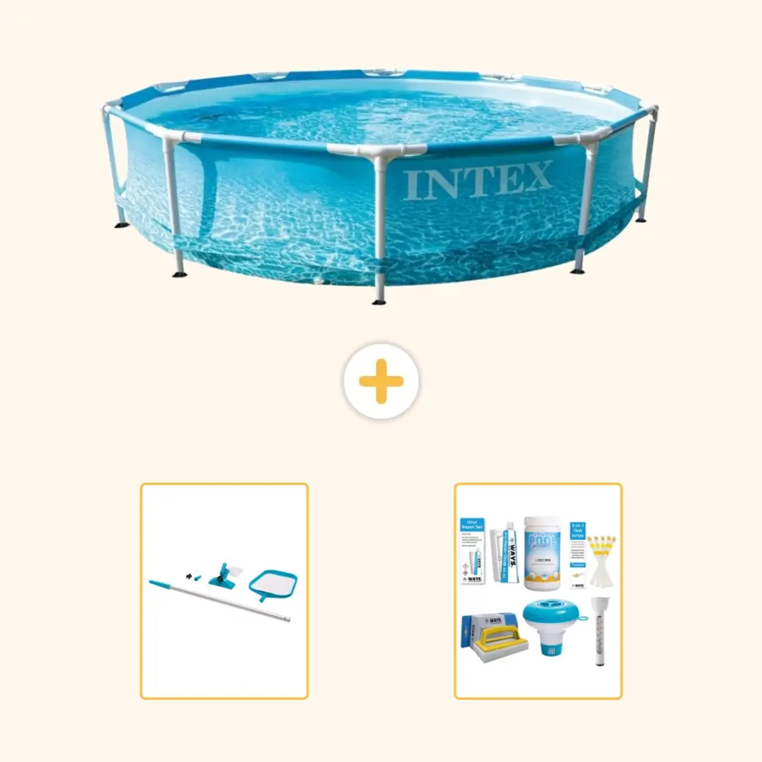 Intex 28206NP-Blauw Rond Frame Zwembad 305cm